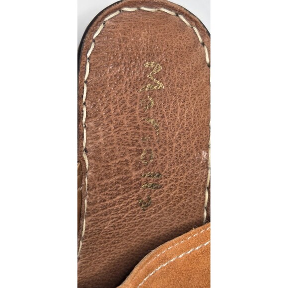 Mariella Leather & Suede Rust Wedge Kitten Heel Made In Italy 7 Summer - Picture 7 of 8